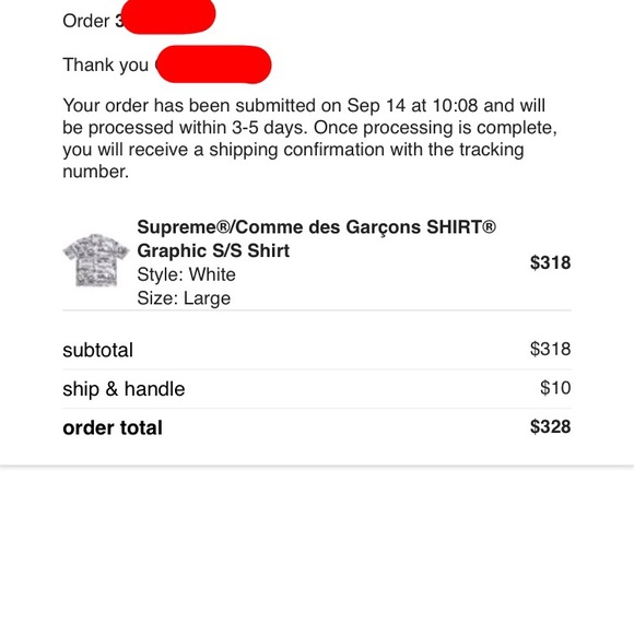 Supreme Comme des Garçons Graphic S/S Shirt white - Picture 4 of 5